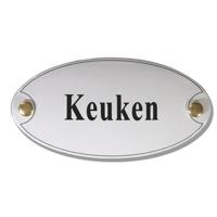Emaille deurbord ovaal Keuken - thumbnail