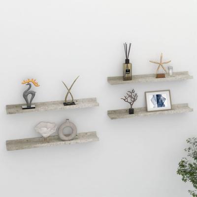 VidaXL Wandschappen 4 st 60x9x3 cm betongrijs