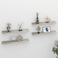 VidaXL Wandschappen 4 st 60x9x3 cm betongrijs - thumbnail