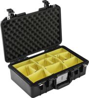 PELI 1485 Air Lichtgewicht Koffer Met Wieltjes voor Camera's, Gimbals en Ander Kwetsbaar Apparatuur, Water- en Stofdicht, Capaciteit: 18L, Gemaakt In de Vs, Met Klittenband Vakverdeling, Kleur: Zwart - thumbnail