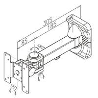 VALUE LCD Monitor muurbevestiging, 3 draaipunten - thumbnail