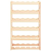 Wijnrek voor 30 flessen grenenhout - thumbnail