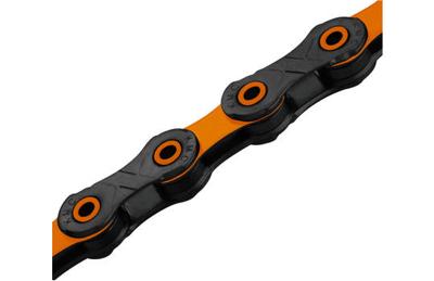 KMC fietsketting dlc 12 126 schakels - oranjezwart (272g)