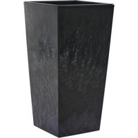 Siena Garden NIZZA STONE LA547-71 Plantcontainer Polypropyleen Betonlook, Zwart - thumbnail