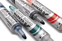 Pentel whiteboardmarker Maxiflo set van 4 stuks: blauw, rood, groen en zwart + magnetische bordwisser - thumbnail