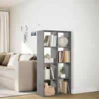 Kamerscherm / boekenkast 69,5x29x137,5 cm hout betongrijs - thumbnail