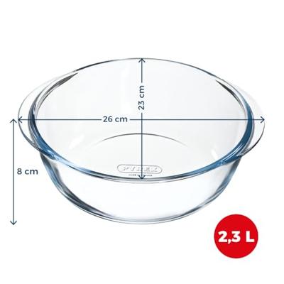 Airfryerschaal - PYREX - 1450144 - Rond - Borosilicaatglas - 26 cm
