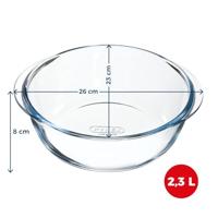 Airfryerschaal - PYREX - 1450144 - Rond - Borosilicaatglas - 26 cm - thumbnail