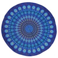 Microfiber zomer Bad handdoek ronde zand strand handdoek omslagdoek sjaal formaat: 150 x 150cm - thumbnail