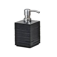 Zeepdispenser Sapho Quadrotto Vrijstaand 430 ML Polyresin Zwart Sapho - thumbnail