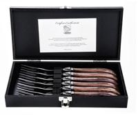 Laguiole Style de Vie Steakvorken Luxury Line Rozenhout 6 Stuks - thumbnail