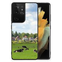Samsung Galaxy S21 Ultra Dierenprint Telefoonhoesje Koeien - thumbnail