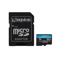 Kingston Technology 64GB microSDXC Canvas Go! Plus Gen4 200MB/s A2 U3 V30 kaart + adapter - thumbnail