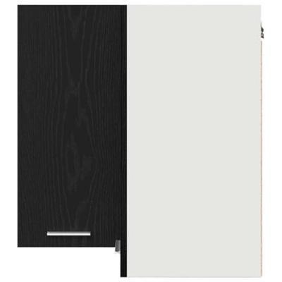 Hangende Hoekkast - Zwart Eiken - 57 x 57 x 60 cm - Gemaakt van Bewerkt Hout