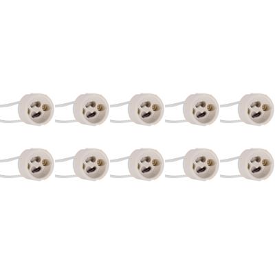 GU10 Keramische Fitting Houder 10-Pack met 15cm Draad