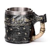 Bijl Handvat Gewapende Schedel Decoratieve Kroes - thumbnail