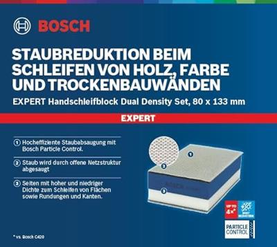 Bosch Accessoires expert m480 schuurnet met dubbele dichtheid 80x133 mm - 2608901635 Bosch Accessoires expert m480 schuurnet met dubbele dichtheid 80x133 mm - 2608901635