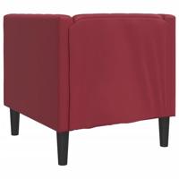 Fauteuil Chesterfield-stijl kunstleer wijnrood - thumbnail