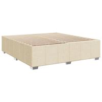 Boxspring met matras stof crèmekleurig 180x200 cm - thumbnail
