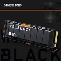 WD Black™ SN850 Heatsink 500 GB NVMe/PCIe M.2 SSD 2280 harde schijf M.2 NVMe PCIe 4.0 x4 Retail WDS500G1XHE - thumbnail