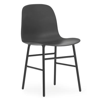 Normann Copenhagen Form eetkamerstoel Black vierpoot staal