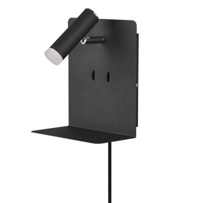 Trio Wand lampElement met schapje mat zwart - 222570232