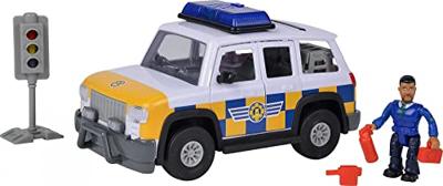 Simba Brandweerman sam politieauto met speelfiguur