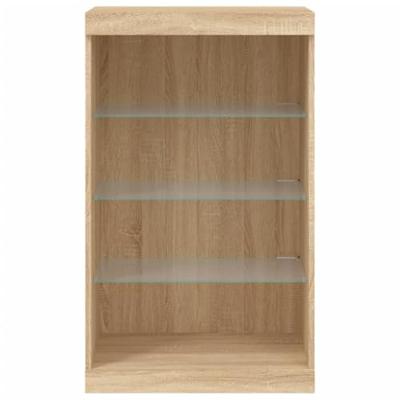 Dressoir met LED-verlichting 60,5x37x100 cm sonoma eikenkleurig