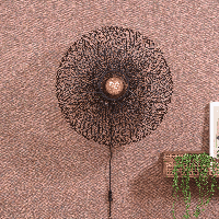 GOOD&MOJO Wandlamp 'Cango' Bamboe, 60cm, kleur Zwart - thumbnail