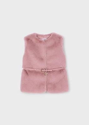 Mayoral winter vest meisjes - roze - met riem