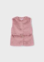 Mayoral winter vest meisjes - roze - met riem - thumbnail