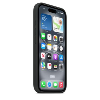 APPLE iPhone 16 - Siliconen hoesje met MagSafe - Zwart - thumbnail