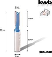 kwb 754620 Groeffrees Werklengte 20 mm Schachtdiameter 6 mm - thumbnail