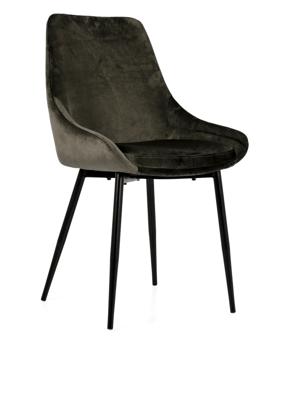 Tenzo eetkamerstoel Lex (2 stuks) - velvet - taupe
