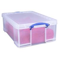 Really Useful Box 50l, transparant, per stuk verpakt in karton - thumbnail