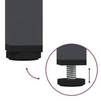 Salontafel 68x50x50,5 cm staal antracietkleurig - thumbnail