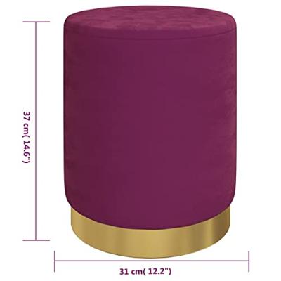Hocker met opbergruimte rond fluweel 31 x 37 cm paars Hocker met opbergruimte rond fluweel 31 x 37 cm paars