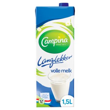 Campina Langlekker Volle Melk Voordeelpak 1,5 L bij Jumbo