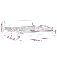 Bed met matras fluweel roze 200x200 cm - thumbnail