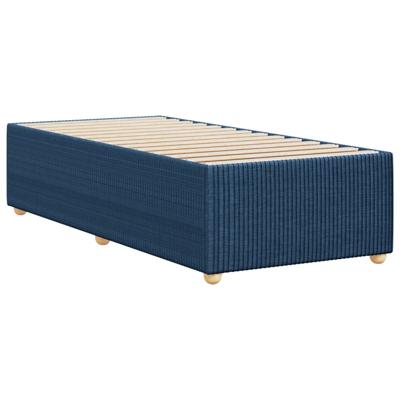 Bedframe zonder matras 90x200 cm stof blauw