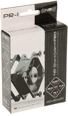 NoiseBlocker BlackSilent Pro PR-1 PC-ventilator Zwart (b x h x d) 60 x 60 x 25 mm
