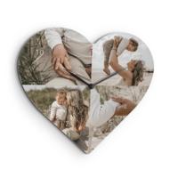 Hardboard wandklok bedrukken - Hartvormig - Groot - thumbnail