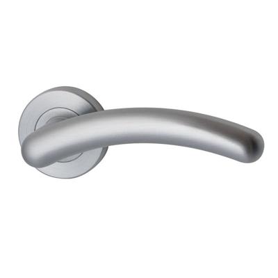 Hardbrass Deurkruk Milano op rozet - mat chroom