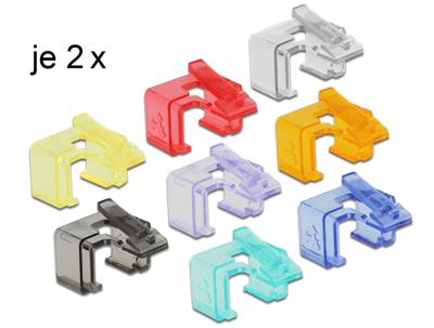 Delock 86420 RJ45 Reparatieclip 16 stuks (2 stuks per kleur) Delock 86420 RJ45 Reparatieclip 16 stuks (2 stuks per kleur)