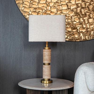 Richmond Tafellamp 'Lis' Travertin, 36cm hoog