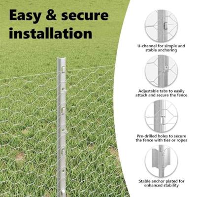 VidaXL Hek met paal zilver 0,4 x 50 m staal