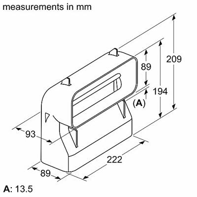 Neff Z861SB4 vlakke buis 90 ° verticaal S restant