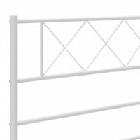 Hoofdbord 75 cm metaal wit - thumbnail