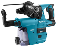 Makita DHR242ZJW Accu combihamer SDS-Plus 2,0J + stofafzuiging 18V Basic Body in Mbox - thumbnail