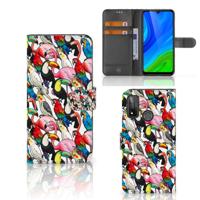 Huawei P Smart 2020 | Telefoonhoesje | Met pasjeshouder | Birds - thumbnail